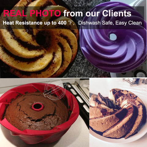 Image of Big Swirl Shape Silicone Baking form