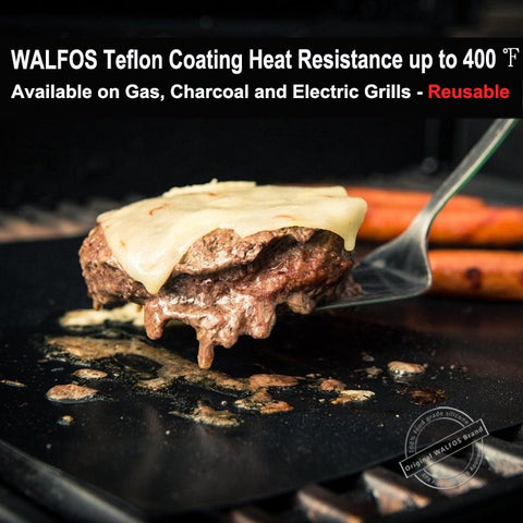 Image of FREE GIFT ! Extra thick 0.2mm heat resistant teflon baking mat BBQ Grill Mat