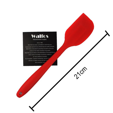 Image of WALFOS food grade Non Stick butter cooking silicone spatula set cookie pastry scraper cake baking spatula silicone spatula