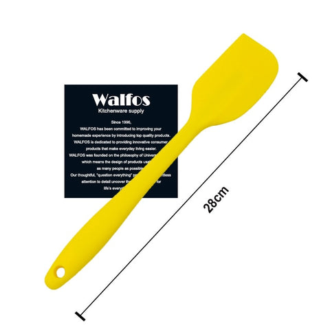 Image of WALFOS food grade Non Stick butter cooking silicone spatula set cookie pastry scraper cake baking spatula silicone spatula