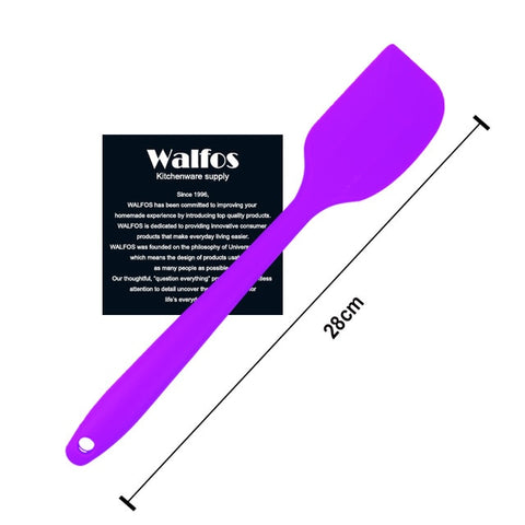Image of WALFOS food grade Non Stick butter cooking silicone spatula set cookie pastry scraper cake baking spatula silicone spatula