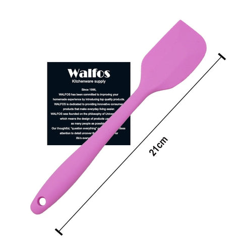 Image of WALFOS food grade Non Stick butter cooking silicone spatula set cookie pastry scraper cake baking spatula silicone spatula