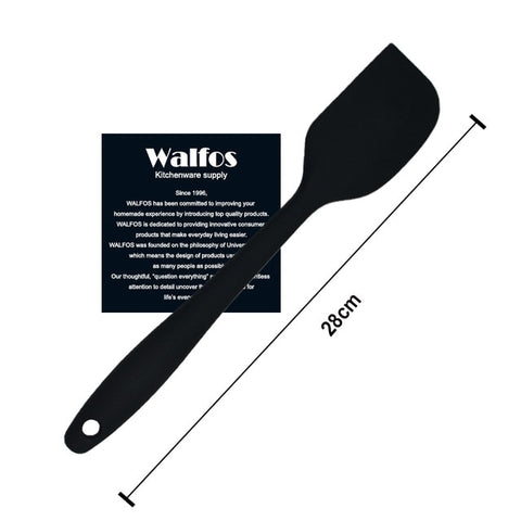 Image of WALFOS food grade Non Stick butter cooking silicone spatula set cookie pastry scraper cake baking spatula silicone spatula