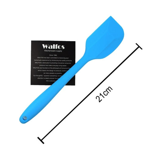 Image of WALFOS food grade Non Stick butter cooking silicone spatula set cookie pastry scraper cake baking spatula silicone spatula
