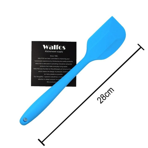 Image of WALFOS food grade Non Stick butter cooking silicone spatula set cookie pastry scraper cake baking spatula silicone spatula