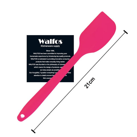 Image of WALFOS food grade Non Stick butter cooking silicone spatula set cookie pastry scraper cake baking spatula silicone spatula