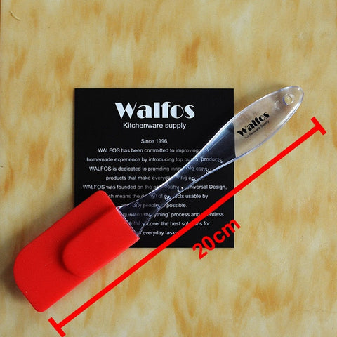 Image of WALFOS food grade Non Stick butter cooking silicone spatula set cookie pastry scraper cake baking spatula silicone spatula