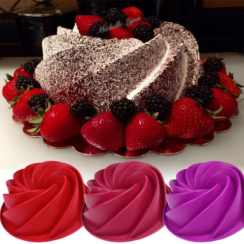 Image of Big Swirl Shape Silicone Baking form