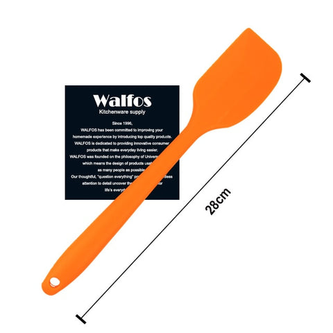 Image of WALFOS  food grade Non Stick butter cooking silicone spatula set cookie pastry scraper cake baking spatula silicone spatula