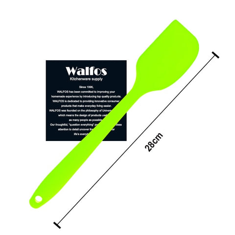 Image of WALFOS  food grade Non Stick butter cooking silicone spatula set cookie pastry scraper cake baking spatula silicone spatula